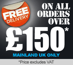 FREE DELIVERY on all orders over 150.00 plus VAT. Mainland UK only.